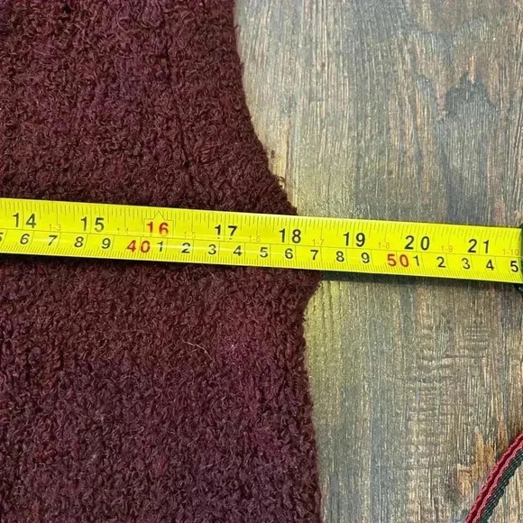 Jones NY Womens M Vintage Y2K Maroon Button‎ Front Vest Sweater Duster Cardigan - Picture 4 of 9